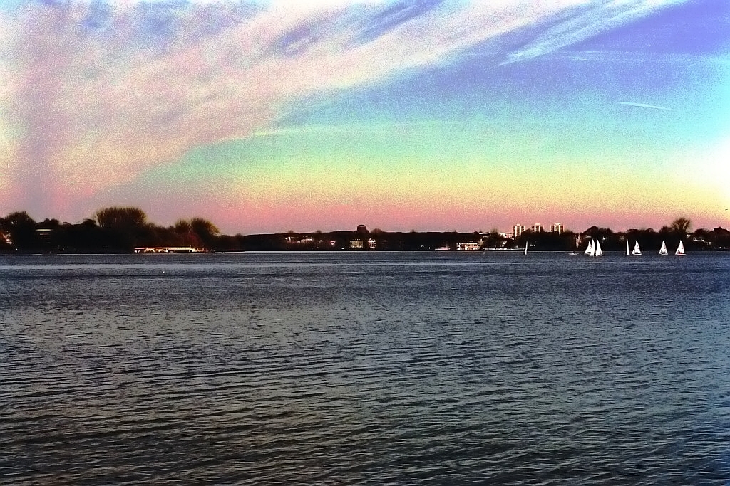 Blick auf die Aussenalster in Hamburg